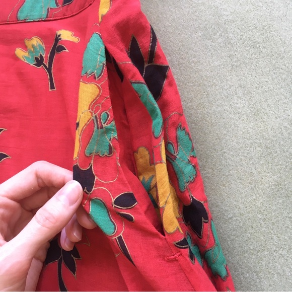 Bright and Floral 100% Cotton Maxi Skirt by 'What Goes Around Comes Around' - Picture 6 of 15